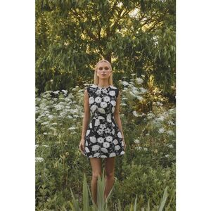 ELLIATT Carol Tulip Mini Dress in Black & White Birthday Party size S NWT $510